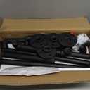 IBUYKE Industrial Pipe Clothes Rack, 50 Inch Wall Mounted Clothing Rack, Space-Saving Hanging Closet Rod, Heavy Duty Multi-Purpose Garment Rack for Closet and Laundry Room(4 Bases), Black TYJ002H