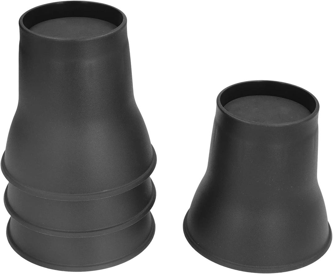 Pissente 6 Inch Furniture Bed Risers 4pcs Black Plastic Heavy Duty for More Space, 2200 lbs Weight Capacity, Antiskid Pads Furniture Risers for Bed, Couch, Desk, Sofa