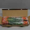 AGIRL 24 Bundles Artificial Fall Flowers Outdoor Indoor Decoration,Fake Plastic Flowers,Faux Mums Plant for Thanksgiving Fall Decor,for Hanging Outside Garden Front Door Porch Patio Window Box (Orange)