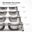 xympo Adjustable Elevated Dog Bowl 56 fl oz Stainless Steel Bowls