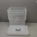 WYT 6 Pack 17qt Clear Plastic Storage Bin with Lid and Latching Buckles, Stackable Tote Organizing Box with Handle