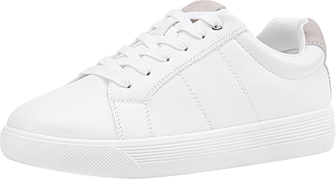 Vepose White Casual Walking Sneakers for Women Fashion Comfortable Slip On Low Top 8013 Shoes (9)