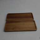 Wood Serving Trays 2 pcs - 14x6 in, Rustic Wooden Platters for Party, Kitchen Platter, Acacia Wooden Dessert Table Display Set, Decorative Tray Decor Small Chees, Charcuterie Boards Long BBQ Plates
