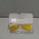 CAXMAN Night Driving Glasses Clip On Night Vision Glasses HD Polarized Yellow Lens Compact Fit Non-Flip Up