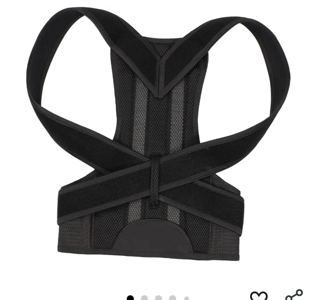 Hunchback Correction Belt and Posture Trainer Elastic Back Fixed Supporter for Adult Shoulder and Spine Alignment, Suitable for Men and Women to Posture and Reduce, Black, Size L