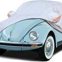 Car Cover Custom Fit for VW Beetle Bug 2-Door 1960-1980, 6 Layer Heavy Duty Waterproof All Weather Car Tarp Outdoor Protection with Cotton Lining