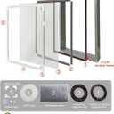 Magnetic Window Screen DIY Adjustable Window Mesh Screen Replacement Window Net Fits up to 32"x 23" White Frames with Fiberglass Mesh