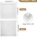 PATIKIL 20" x 20" Aluminum Return Grille, Air Supply Vent Cover Linear Bar Ventilation Grille for Sidewall Wall Ceiling HVAC System, Outer Size: 21.7" x 21.7", White