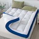 WhatsBedding 5 Inch Twin Mattress Topper for Back Pain Relief, Filled with Breathable & Soft Memory Foam Pillow Top,4 Elastic Straps