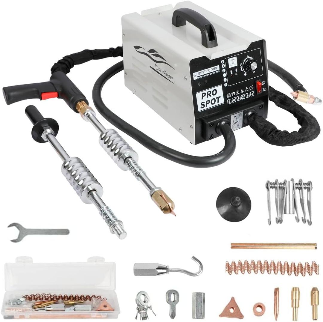 CMTOOL Dent Puller Welder, 3000W Stud Welder Dent Repair Kit, 3800A Car Pro Spot Puller Machine with 17 Types of Accessories, 6 Welding Modes, Adjustable Welding Power, Automatic and Manual Welding