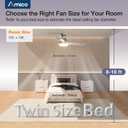 Amico Ceiling Fans with Lights, 42 inch Low Profile Ceiling Fan with Light and Remote Control, Flush Mount, Reversible, 3CCT, Dimmable, Noiseless, Nickel Ceiling Fan for Bedroom, Indoor/Outdoor Use