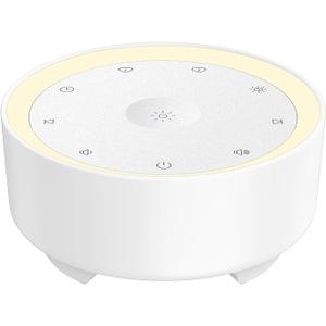 Kipcush White Noise Machine for Sleeping, 20 Soothing Sounds Including White Pink Brown Noise, Fan and Nature, Custom Shortcut Buttons, Dimmable Night Light, 8 Hour Timer, USB Powered (Black)