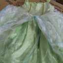 Light Up Girls Halloween Costume Toddler Fairy Dress & Wings Green Fairy Girls Costume Princess Ball Gown Kids (Size 140)