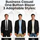 Vssjavun Blazer for Men Casual Suit Jackets Lightweight Sport Coat One Button Slim Fit Suits (Brown, M)