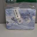 Feams Case for iPad mini 7 A17 Pro 2024/iPad Mini 6 2021, Slim Lightweight Trifold iPad mini 7 A17 Pro Case 8.3 Inch 2024 Clear Back Cover with Pencil Holder & Auto Sleep, Blue Floral