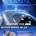 MAGIC JOHN 2-Pack Apple Watch SE 3/SE 2/SE/Series 6/5/4 44mm Screen Protector