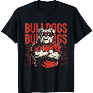 Retro Bulldogs Gift for Men Women Boys Girls Kids T-Shirt, Size XL