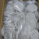 200 Sets 58mm/2.25 inch Button Maker Supplies, Pin Back Button Parts for Button Maker Machine 58mm, Including Metal Covers, Plastic Back Covers, Clear Plastic Film&Blank Paper