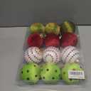 12PCS Christmas Ornaments Balls, 3.15" Red Green Velvet Shatterproof Christmas Tree Decorations with Sparkling Stripes and Dots, Holiday Party Decorative Hanging Baubles