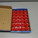 LANKER 24 Pack Flameless Led Tea Lights Candles, Flickering Red Battery Operated Electronic Fake Candles, Decorations for Wedding, Party, Christmas, Halloween (Red)