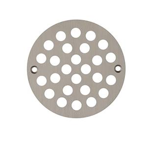 Evangeline 4 Inch Shower Drain Cover Replacement Bathroom Grate Drain Strainer Round (Brushed Nickel)
