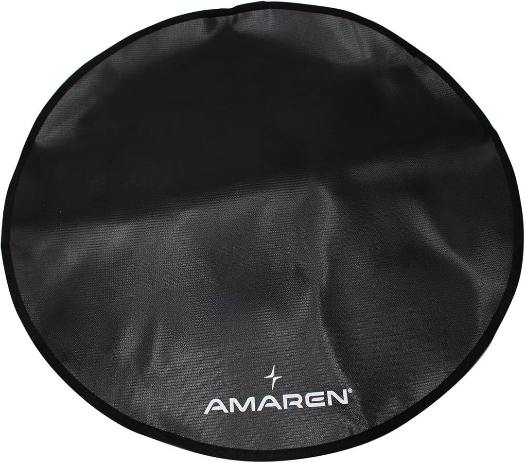 Heat Resistant Hookah Mat, Black, Protective Placemat for Hardwood Floor and Carpet, Charcoal Protection