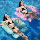 Inflatable Monstera Pool Float, Large-Size Water Playground for Kids and Adults.Floating Lounger for Pool, Beach, Jacuzzi, Swimming Pool, Outdoor (Green+pink)