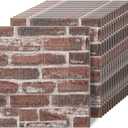 3D Wall Panels Peel and Stick in Red White, 40 PCS XPE Foam 3D Wallpaper, Faux Brick Wall Panels for Bedroom, Stairs, Kitchen (Red Brick)