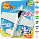 Airplane Toy Foam Glider: Airplane Toys For 3 Year Old & Airplanes For Kids 2-4 Toy Airplane For Boys&GirlsFoam Model Plane & Planes Air Plane Toy, Toddlers (White)