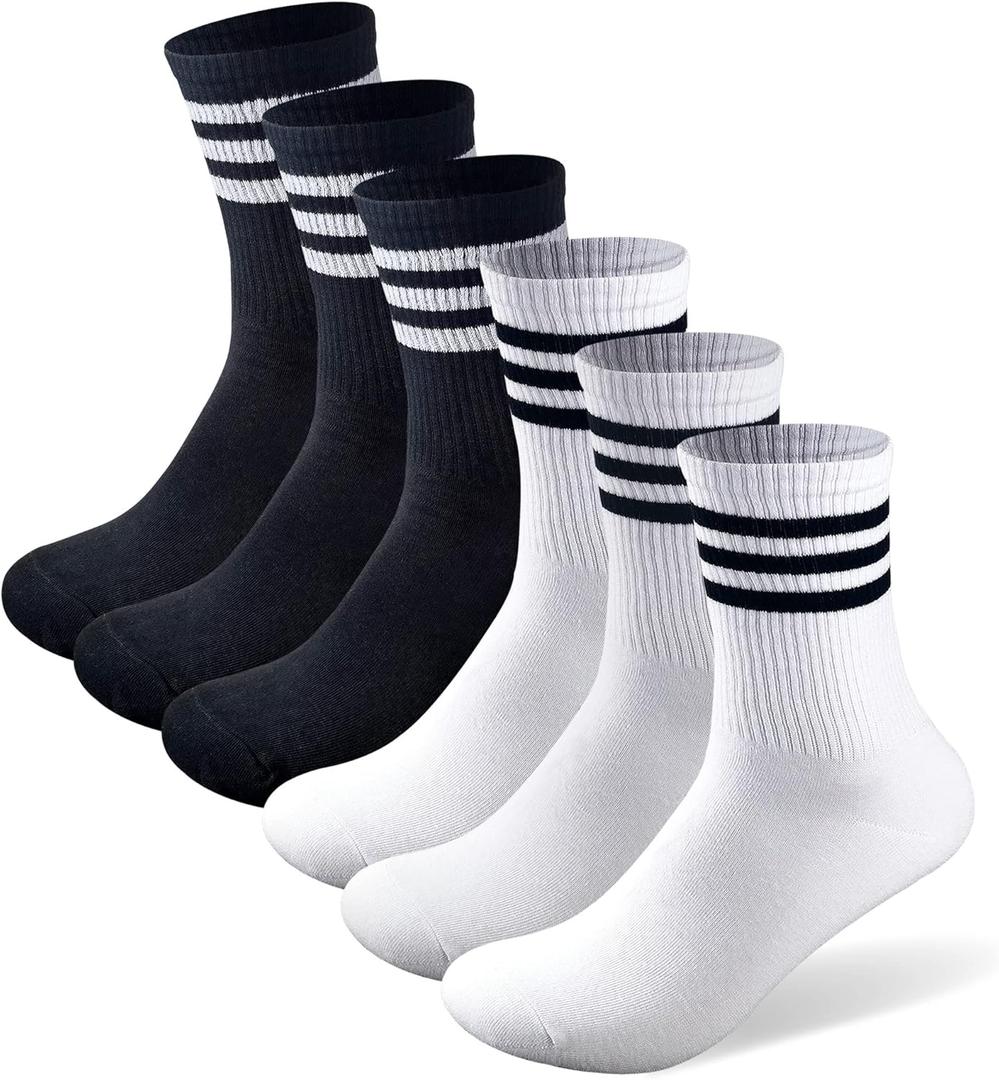 Piano Keys Socks, Black White Striped socks, Novelty Funny Crazy Music Notes Socks Gift For Christmas Birthday Festival Carnival Costume Party Adults and Kids, White Black (SSAA04)