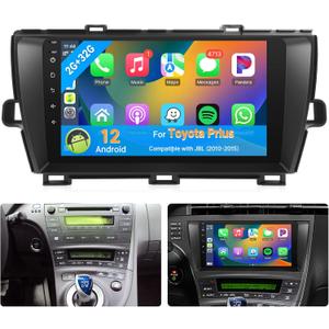 Leadfan Android12 Car Stereo for Toyota Prius 2010-2015 Radio Upgrade Compatible with JBL Touchscreen Wireless CarPlay Android Auto in-Dash Bluetooth GPS Navigation WiFi Backup Camera MIC