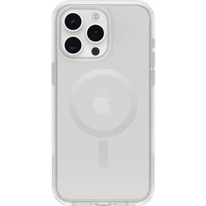 OtterBox iPhone 15 Pro MAX (Only) Symmetry Series Clear Case (Clear), Snaps to MagSafe, Ultra-Sleek, Raised Edges Protect Camera & Screen