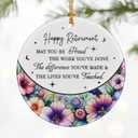 Retirement Gifts for Women & Men: Retirement Ornaments, Farewell Gifts for Retiring Coworkers, Retired Gift for Coworker, Friend, Boss, Employee, Teacher, Nurse  Christmas OrnamentsStyle A