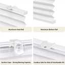 8 x LazBlinds Tool-Free Cordless Pleated Shades with Suction Cups Light Filtering Top Down Bottom Up Pleated Blinds for Windows Size 36" W X 64" H, White, 8 Packs