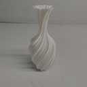 Modern Nordic Minimalist 3D Printed Vase - 10.2" Silk Gloss Luxeury Flower Vase, Sculptural Twisted Design Perfect for Pampas Grass, Living Room, Office Decor, Home Decor(Pearl White) (1)