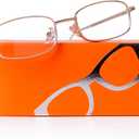 ADE WU Fashion Glasses for Woman Men, Y2k Rectangle Blue Light Glasses 90s Metal Gold Silver Black Fake Glasses