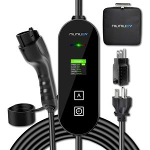 Level 1+2 EV Charger,8~16 Amp Electric Car Charger 110~240V,Electric Vehicle Charging Station with NEMA 6-20P & NEMA 5-15P,Travel EV Charge Cable,for J1772 Electric Cars (Black)