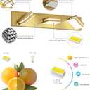 SineRise LED Modern Bathroom Vanity Light Fixtures, Modern Acrylic Bathroom Wall Lighting Fixtures Over Mirror, 3-Light, 24-Inch, Brass, 100%-0% White