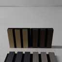 Elvone 4PCS Sample Wood Wall Panels, 3D Fluted Sound Absorbing Slat Wall Paneling, Wood Finish Sound Proof for Wall and Ceiling，4 Colors