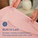 Full Fitted Bed Sheet - Bottom Single Fitted Sheet Only - Ultra-Soft Hotel Luxury Bedding w/ 8-16 Inch Deep Pockets - Breathable, Cooling & Wrinkle Free - Easy-Fit, Fade & Shrink Resistant - Baby Pink