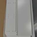 Over The Toilet Storage Cabinet, 32 Inches Width Farmhouse Storage Cabinet Over Toilet with 2 Barn Door, Toilet Paper Holder Stand, Toilet Rack for Bathroom, Laundry, Restroom, White