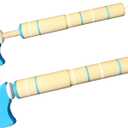 Wooden Toy Gun Boom Gun - 2pack Popular Safe and Fun Children's Substitute Pop Gun for Indoor and Outdoor Games, Perform Party, Exquisite Small Gift - Blue Manual Installation is Required