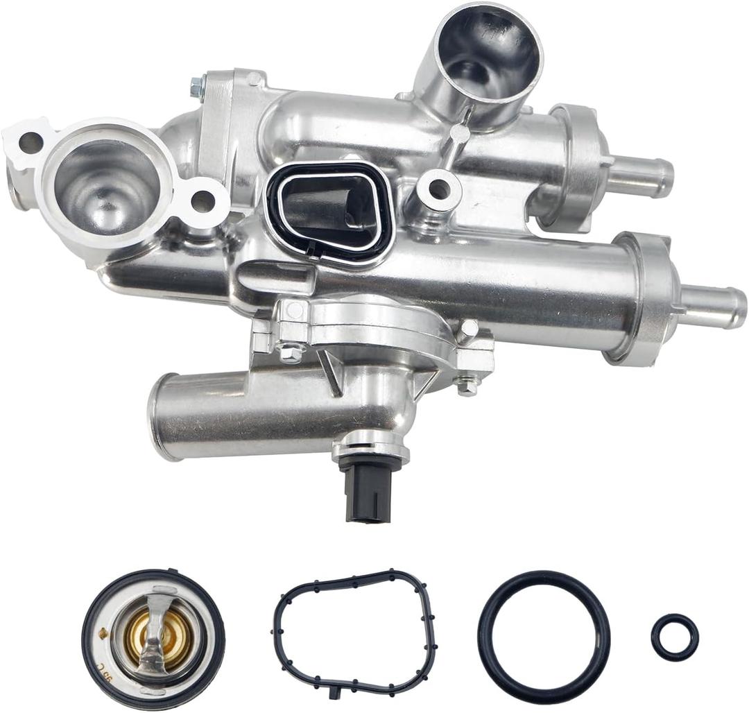 Upgraded Aluminum Thermostat Housing Assembly - Replaces for Chrysler & Dodge 2.4L - 200, Sebring, Avenger and Journey - Replaces 68003582AB, 6508355AA, 902-319, 4884571AB