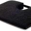 TUSH CUSH Home Office Orthopedic Large Computer Ergonomic Seat Cushion Original - Black Velour Fabric
