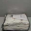 INOVADAY Pinch Pleated Curtains, 100% Light Blocking Linen Pinch Pleat Blackout Curtains for Bedroom, Thermal Insulated Blackout Drapes 2 Panels Set for Living Room - Natural on Linen, W40 x L90