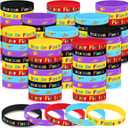60 Pcs Mexican Fiesta Rubber Bracelets Cinco De Mayo Silicone Wristbands Fiesta Party Mexican Bracelets Cactus Maracas Stretch Wristband for Adults Birthday Party Favors Goodie Bag Stuffers