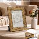 Sonefreiy 5x7 Gold Picture Frames Set of 2 Vintage Antique 5 x 7 Picture Frame Unique Bamboo Line Photo Frame Wall and Tabletop Living Room Bedroom Decor Gift for Family Friends Mom Grandma