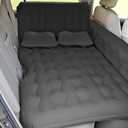 Air Mattress Bed for car, Car Air Mattress with Inflation Pump, 2 Inflatable Pillows and 2 Footrests for Back Seat, Side Seat, Trunk Sleeping, Thickened Camping Bed - Black