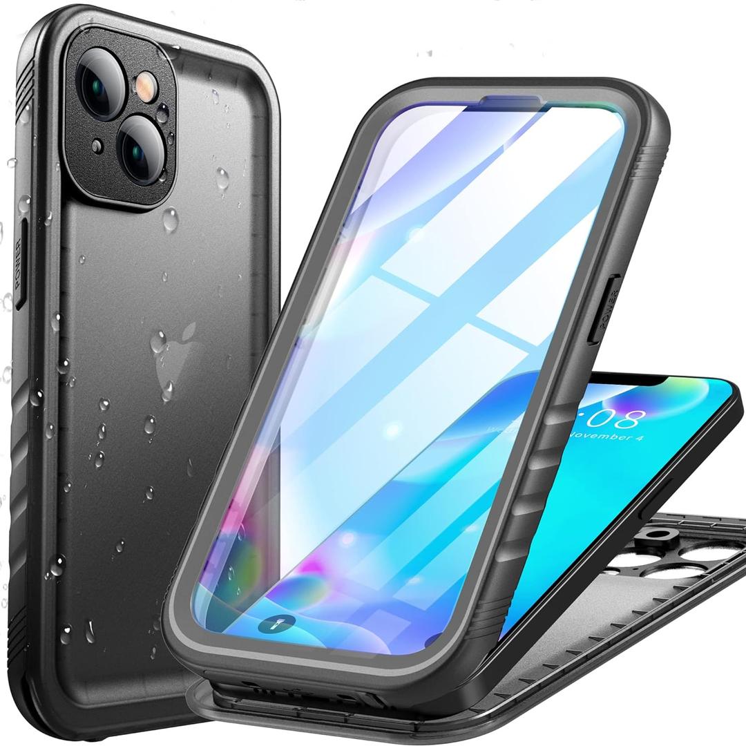 Cozycase for iPhone 14 Waterproof Shockproof Dustproof Case - Heavy Duty/360 Full Body/Military Grade/Protective/Rugged 8FT Drop Proof | IP68 Underwater Built in Screen/Camera Protector with Lanyard