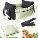 Dog Carseat for Small Dogs  Harness-Compatible Pet Travel Accessory, Portable Travel Bed & Pet Car Carrier Bag, Easy Install, Washable Dog Booster Seat for Small Dogs